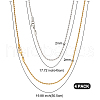 GOMAKERER 4Pcs 4 Style Rack Plating 304 Stainless Steel Twist Rope Chain Necklaces NJEW-GO0001-03A-2