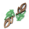 Opaque Resin & Walnut Wood Pendants X-RESI-S389-062A-C03-2