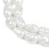 Electroplate Porcelain Imitation Pearl Beads Strands BSHE-Z009-03A-4