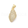 Brass Micro Pave Cubic Zirconia Pendants KK-D317-097G-1