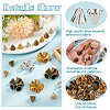 GOMAKERER 90Pcs 3 Colors Tibetan Style Bead Cones FIND-GO0003-36-5