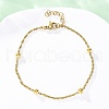 304 Stainless Steel Rope Chain Bracelets for Women BJEW-C094-04G-1
