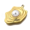 Plastic Pearl Pendants STAS-Q360-03M-G-2