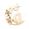 Brass Connector Charms with Crystal Rhinestone KK-H454-16KCG-1