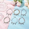 6Pcs Natural Gemstone Chip Beaded Bracelets BJEW-JB11819-1