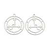 Tarnish Resistant 304 Stainless Steel Sigil of Lilith Pendants STAS-P201-04P-2
