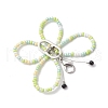 Glass Seed Beads Butterfly Pendant Decorations HJEW-JM03352-01-4