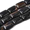 Dyed Natural Blue Tiger Eye Beads Strands G-S386-A07-2