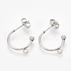 304 Stainless Steel Stud Earring Findings STAS-T047-21-1