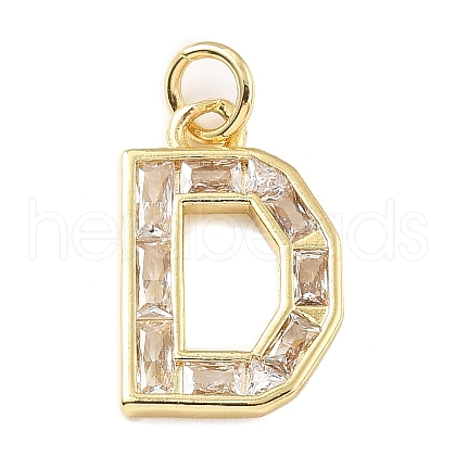 Brass Micro Pave Cubic Zirconia Pendants KK-V014-01G-04-1