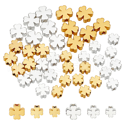   60Pcs 6 Styles Brass Beads KK-PH0010-98-1