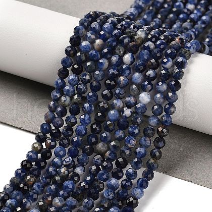 Natural Sodalite Beads Strands G-B107-A03-06-1