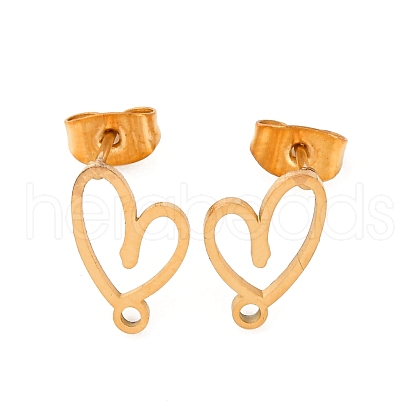 304 Stainless Steel Stud Earring Findings STAS-D371-05G-1