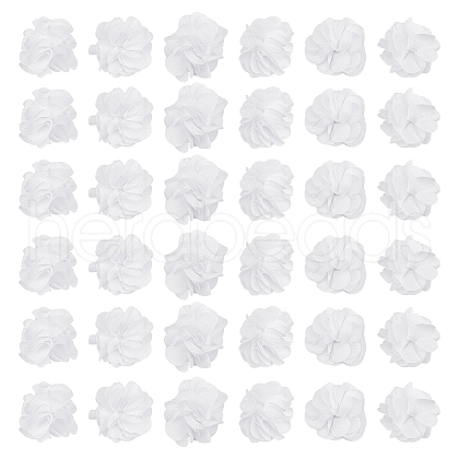 CRASPIRE 40Pcs Polyester Fabric Flowers FIND-CP0001-07A-1