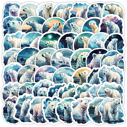 Bear 50Pcs PVC Self-Adhesive Stickers PW-WGA2260-01-1