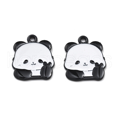 Panda Theme Alloy Enamel Pendants ENAM-F150-03-1