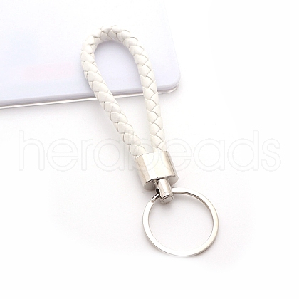 Handwoven Imitation Leather Keychain PW-WG34868-11-1
