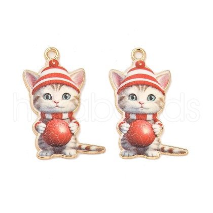 Christmas Alloy Enamel Pendants ENAM-K069-43A-1