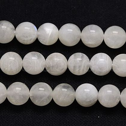 Natural Rainbow Moonstone Beads Strands G-G468-8mm-02-1