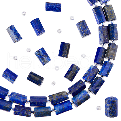 SUPERFINDINGS 2 Strands Natural Lapis Lazuli Beads Strands G-FH0002-38-1