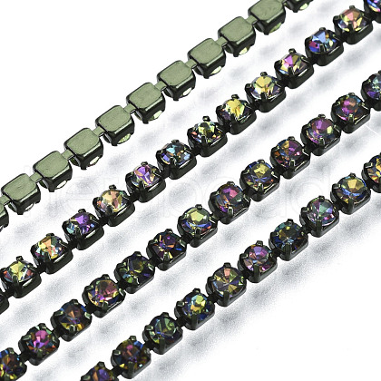 Electrophoresis Iron Rhinestone Strass Chains CHC-Q009-SS8.5-B10-1