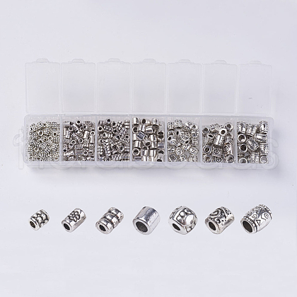 Tibetan Style Alloy Spacer Beads TIBEB-X0031-B-1