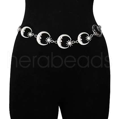Alloy Moon Waist Chain Belts WG436AA-06-1