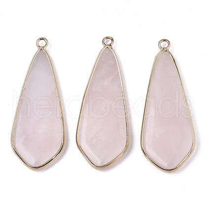 Natural Rose Quartz Pendants G-S359-108G-1