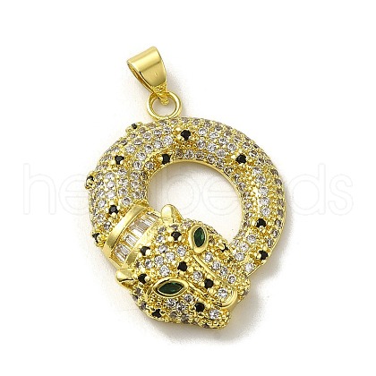 Rack Plating Brass Micro Pave Cubic Zirconia Pendants KK-A210-03C-G-1