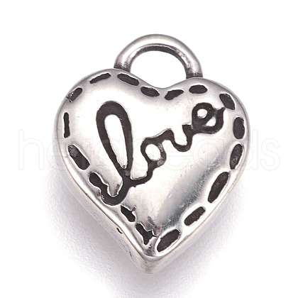 304 Stainless Steel Pendants STAS-O101-44AS-1