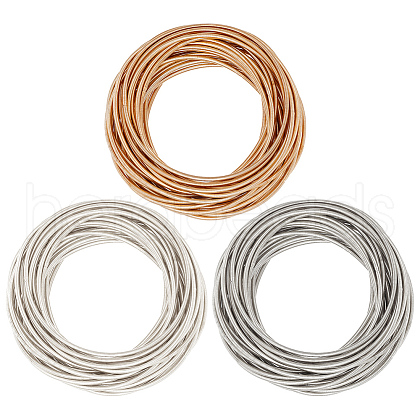 Beebeecraft 45Pcs 3 Colors Spring Bracelets TWIR-BBC0001-07-1