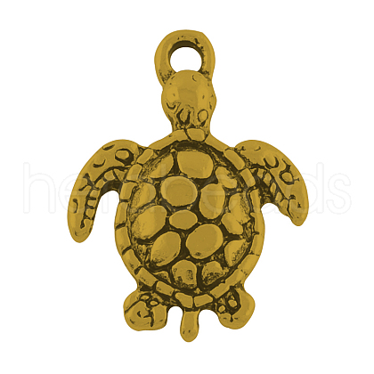 Tibetan Style Alloy Sea Turtle Pendants TIBEP-22101-AG-LF-1