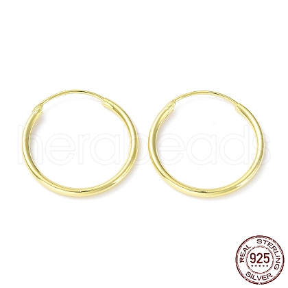 925 Sterling Silver Huggie Hoop Earrings EJEW-K258-02C-G-1