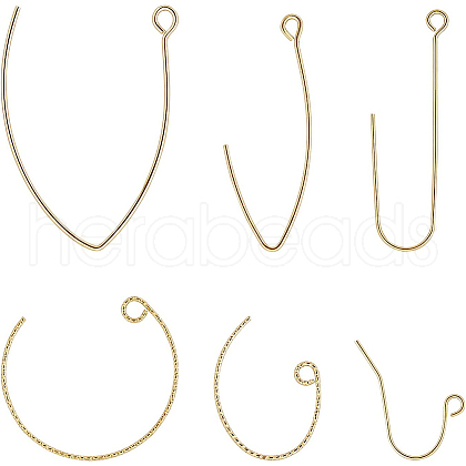 Brass Earring Hooks KK-BC0005-26-1