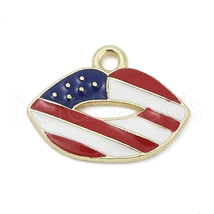 Independence Day Alloy Enamel Pandants PALLOY-V001-07D-1