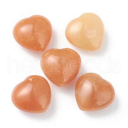 Mother's Day Gifts Natural Red Aventurine Heart Love Stone G-G973-07A-1