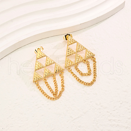 Elegant Brass Tassel Stud Earrings IJ0828-1-1