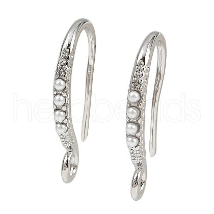 Brass Earring Hooks KK-B137-15P-02-1