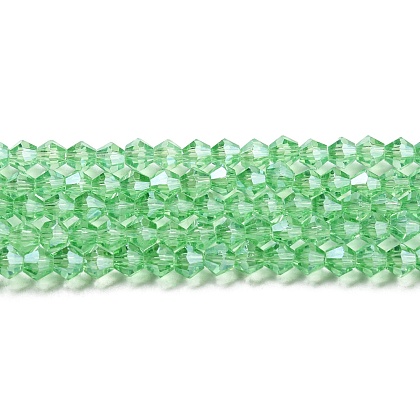 Transparent Electroplate Glass Beads Strands GLAA-F029-2mm-C24-1