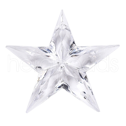 Transparent Acrylic Pendants TACR-T028-09A-1