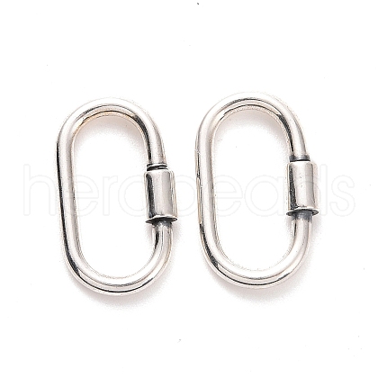 925 Sterling Silver Locking Carabiner STER-D036-14AS-1