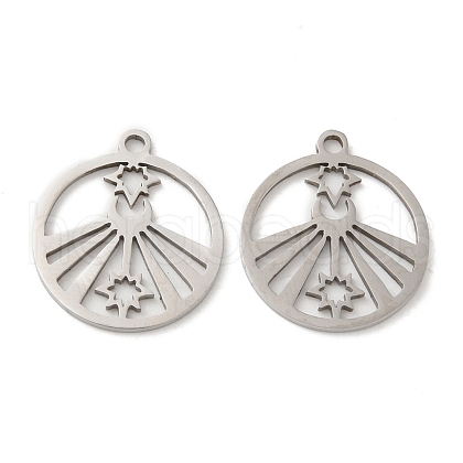 Non-Tarnish 201 Stainless Steel Pendants STAS-Q245-13P-1