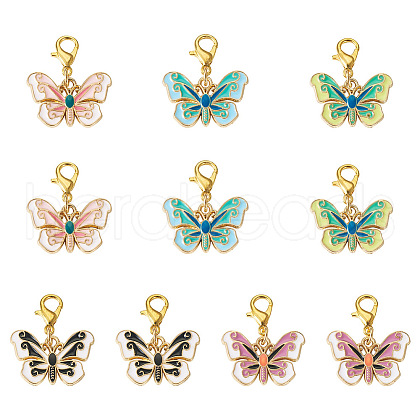 Alloy Enamel Pendant Decorations HJEW-TAC0042-1