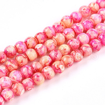 Baking Painted Glass Beads Strands X1-DGLA-N003-4mm-A01-1