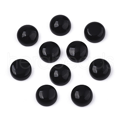 Natural Black Onyx Cabochons X-G-N326-59A-1