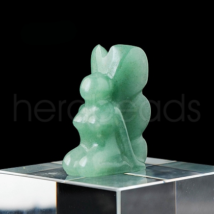 Natural Green Aventurine Sculpture Display Decorations G-PW0004-64G-1