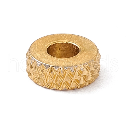Chevron Pattern 304 Stainless Steel Beads STAS-E179-02C-02G-1