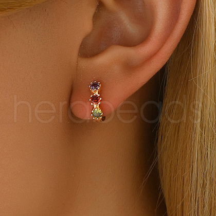 Elegant Brass Hoop Earrings NK1311-1