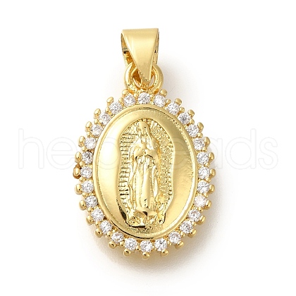 Rack Plating Brass with Cubic Zirconia Pendants KK-Z086-33G-07-1