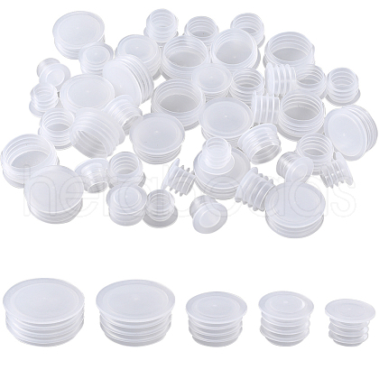 Gorgecraft 50Pcs 5 Style Plastic Bottle Stoppers AJEW-GF0007-50-1
